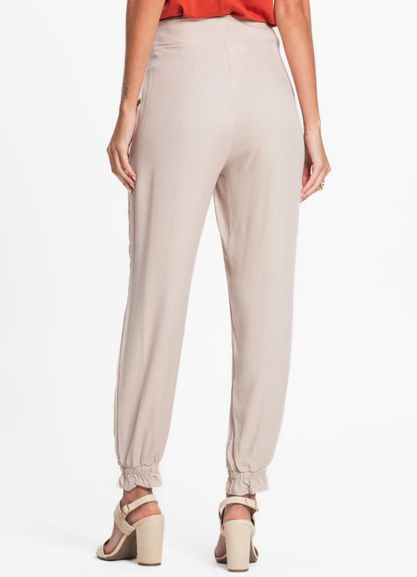 Endless - Calça Feminina em Viscose Sarjada Twill Bege 2