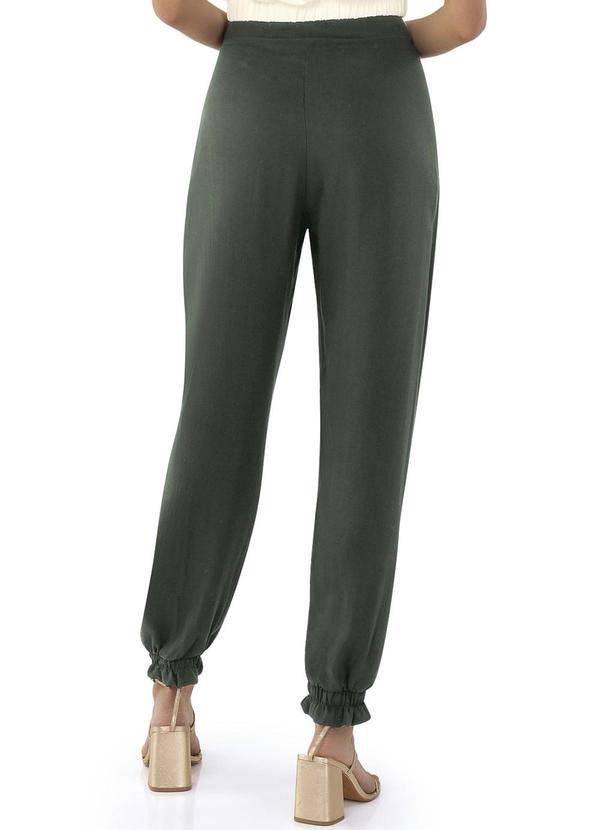 Endless - Calça Feminina em Viscose Sarjada Twill Verde 2