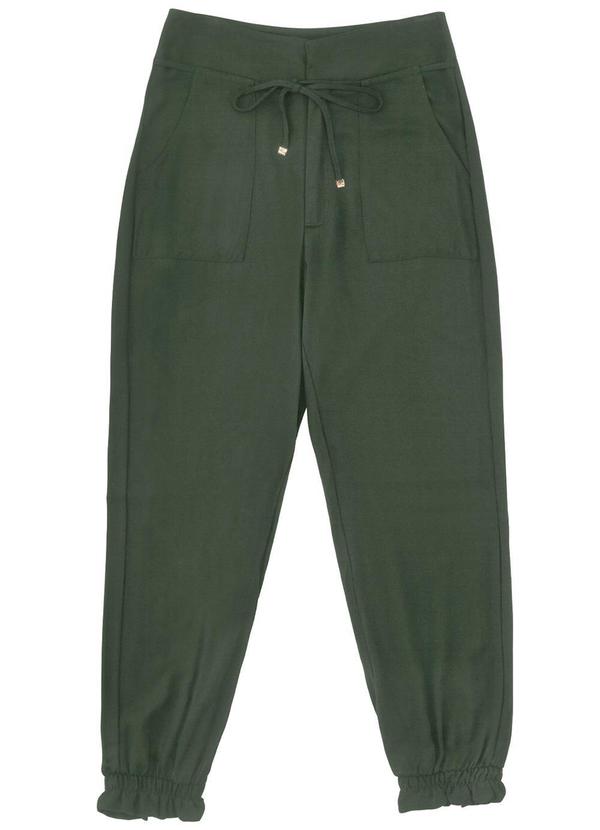 Endless - Calça Feminina em Viscose Sarjada Twill Verde 4