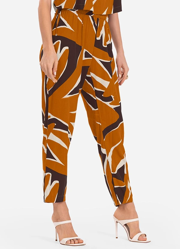 Endless - Calça Feminina Estampada Marrom