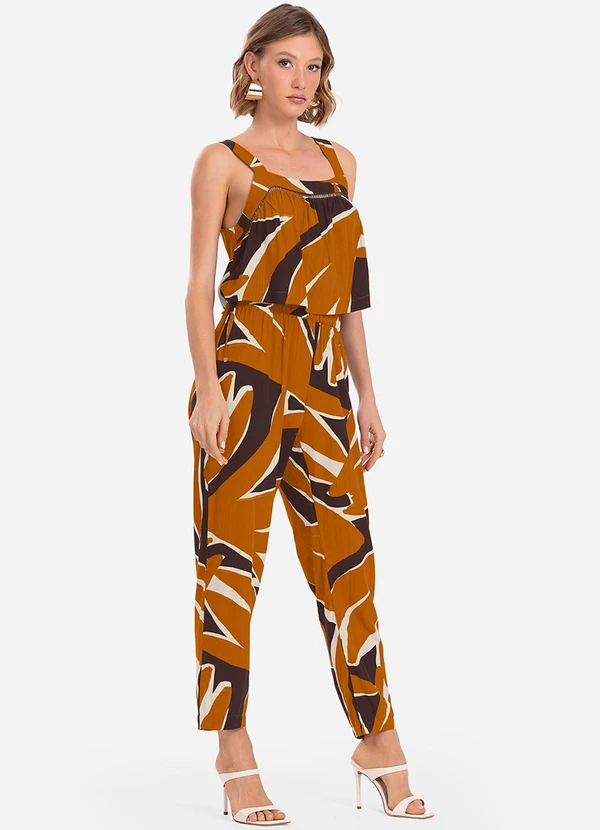 Endless - Calça Feminina Estampada Marrom 2