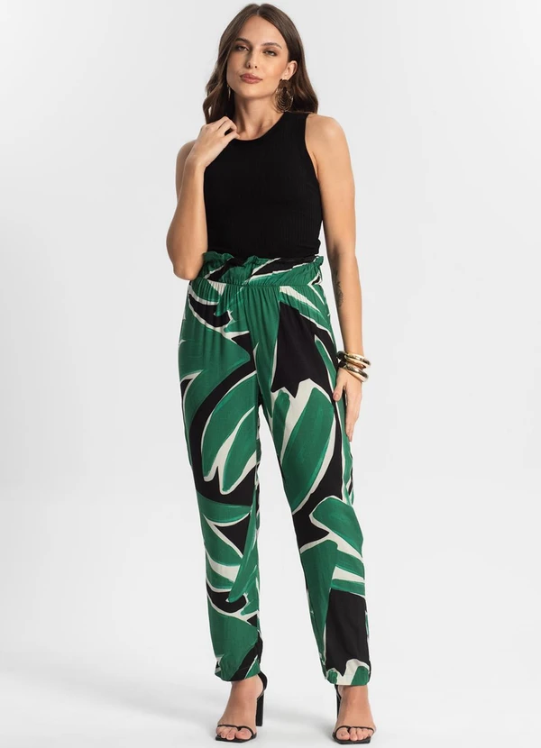 Endless - Calça Feminina Estampada Preto 3