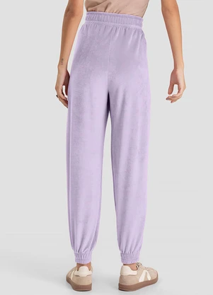 Dianna - Calça Feminina Jogger Veludo Cotelê Roxo - DIANNA
