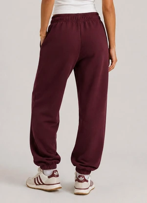 Infinita Cor - Calça Feminina Moletom Peluciado Vermelho - INFINITA COR