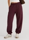 Infinita Cor - Calça Feminina Moletom Peluciado Preto - variação: Vermelho