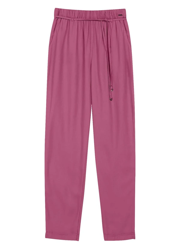 Marialícia - Calça Feminina Viscose com Amarração Rosa