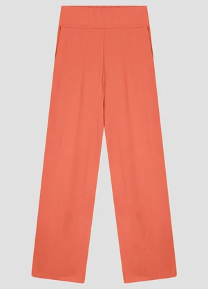Cereja Rosa - Calça Feminina Viscose Linho Laranja - CEREJA ROSA