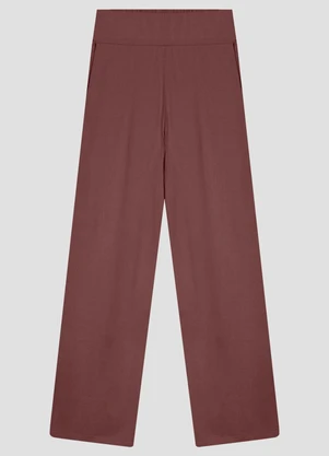 Cereja Rosa - Calça Feminina Viscose Linho Marrom - CEREJA ROSA
