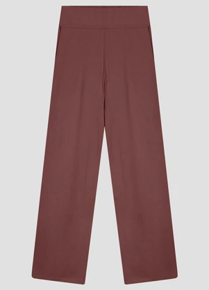 Cereja Rosa - Calça Feminina Viscose Linho Marrom - CEREJA ROSA