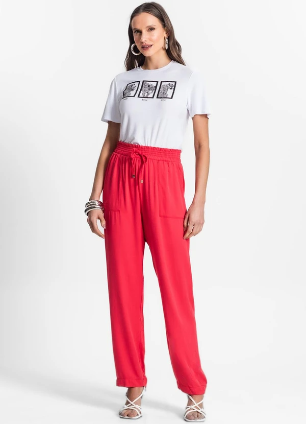 Endless - Calça Feminina Viscose Vermelho 3