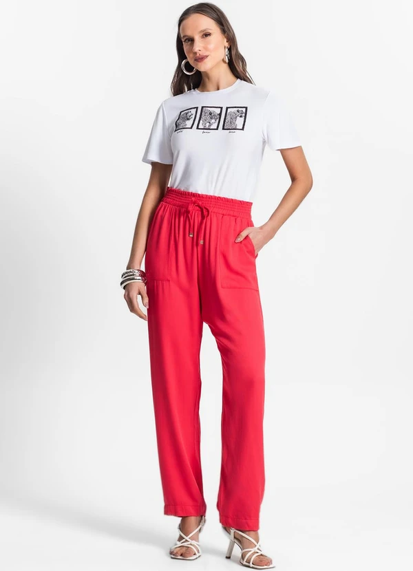 Endless - Calça Feminina Viscose Vermelho 5