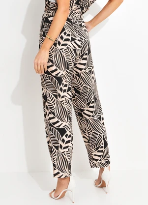 bonprix - Calça Folhagem Neutra em Malha de Viscose - BONPRIX