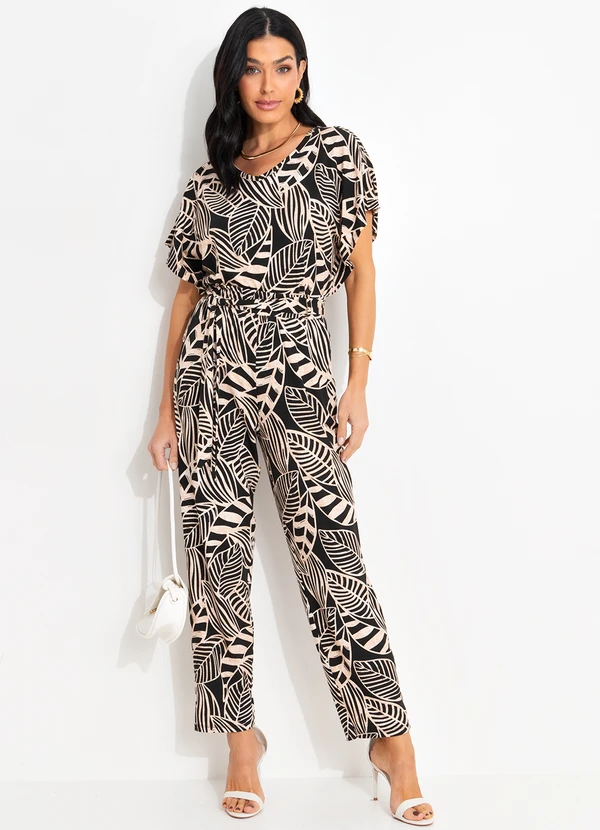 bonprix - Calça Folhagem Neutra em Malha de Viscose 3