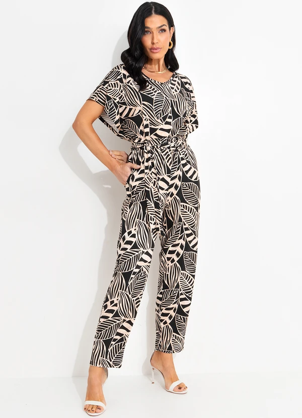 bonprix - Calça Folhagem Neutra em Malha de Viscose 5