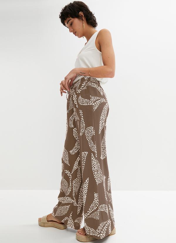 bonprix - Calça Folhagem Pontilhada em Linho 3