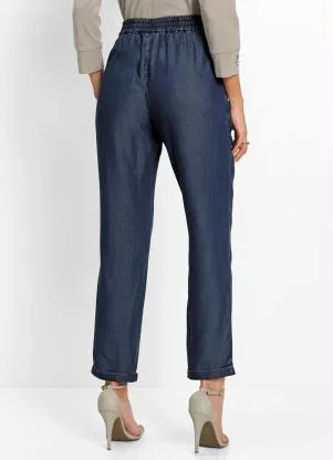 bonprix - Calça Jeans Comfort Azul Escuro - BONPRIX