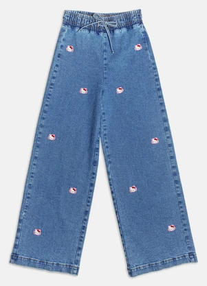 Authoria - Calça Jeans da Hello Kitty  Azul - AUTHORIA