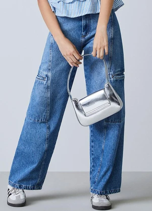 Authoria - Calça Jeans Wide Azul Azul - AUTHORIA