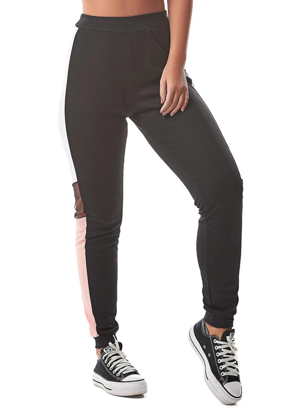 E-blossom - Calça Jogger Bianca Preto