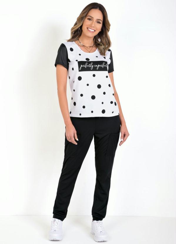 Moda Pop - Calça Jogger Cargo Preta com Bolsos 4