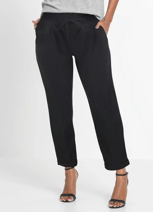 bonprix - Calca Jogger com Bolsos Preta - BONPRIX