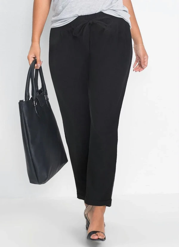 bonprix - Calca Jogger com Bolsos Preta 4