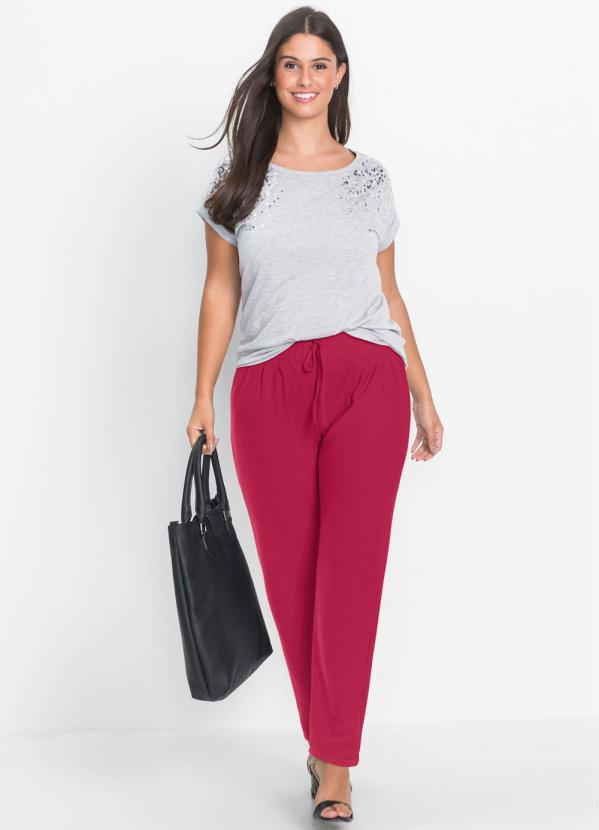 bonprix - Calca Jogger com Bolsos Rosa Pink 8