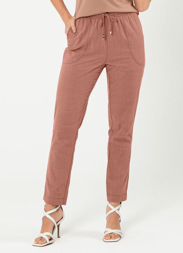 Cativa - Calça Jogger em Algodão Marrom