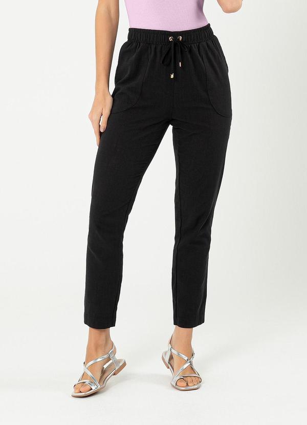 Cativa - Calça Jogger em Algodão Preto