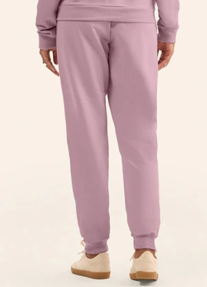 Rovitex - Calça Jogger em Moletom Peluciado Rosa - ROVITEX