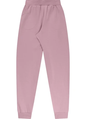 Rovitex - Calça Jogger em Moletom Peluciado Rosa - ROVITEX
