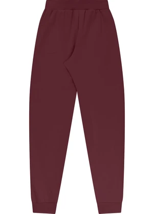 Rovitex - Calça Jogger em Moletom Peluciado Vermelho - ROVITEX