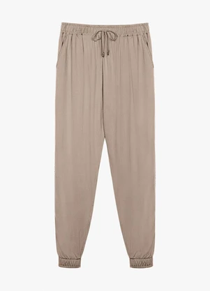 Cereja Rosa - Calça Jogger Feminina com Bolsos Carvalho Cinza - CEREJA ROSA