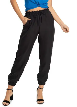 Rovitex - Calça Jogger Feminina com Punho Preto - ROVITEX