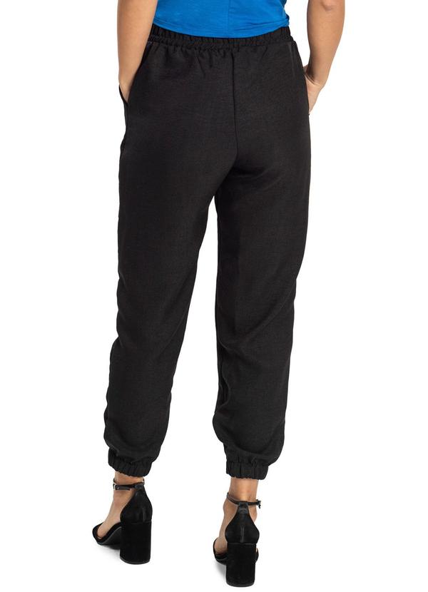 Rovitex - Calça Jogger Feminina com Punho Preto 2