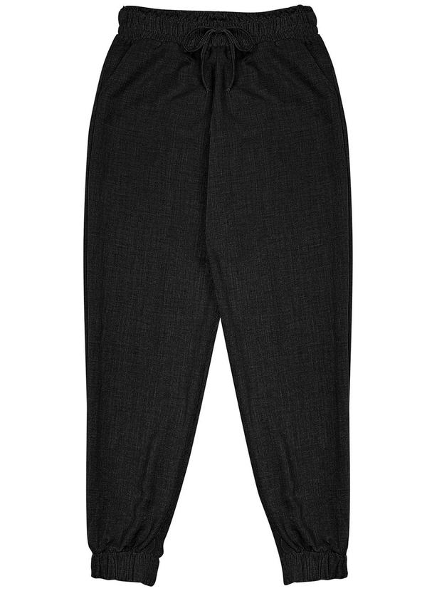 Rovitex - Calça Jogger Feminina com Punho Preto 4