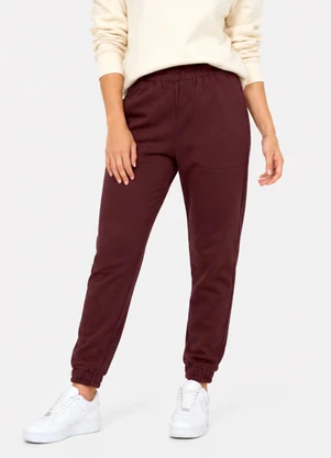 Rovitex - Calça Jogger Feminina em Moletom  Vermelho - ROVITEX