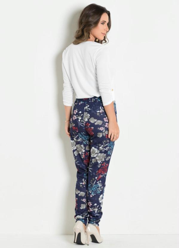 Outlet - Calça Jogger Floral com Elástico na Cintura 4