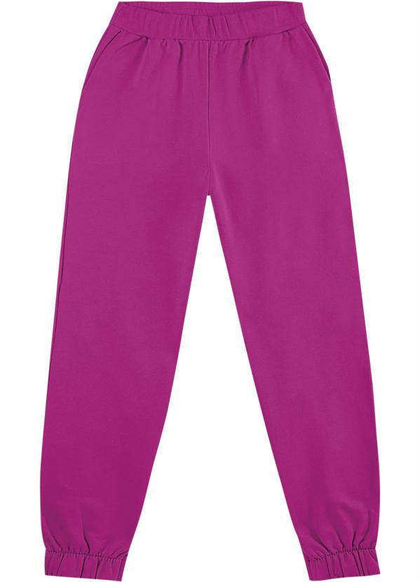 Enfim - Calça Jogger Moletom Flanelado Feminina Rosa 1