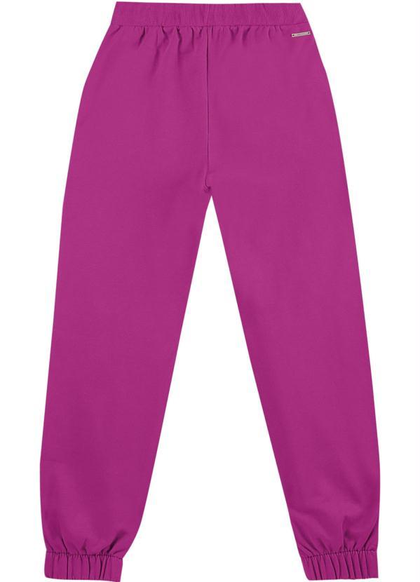 Enfim - Calça Jogger Moletom Flanelado Feminina Rosa 2