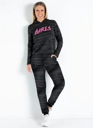 Moda Pop - Calça Jogger Preta com Bolsos - MODA POP