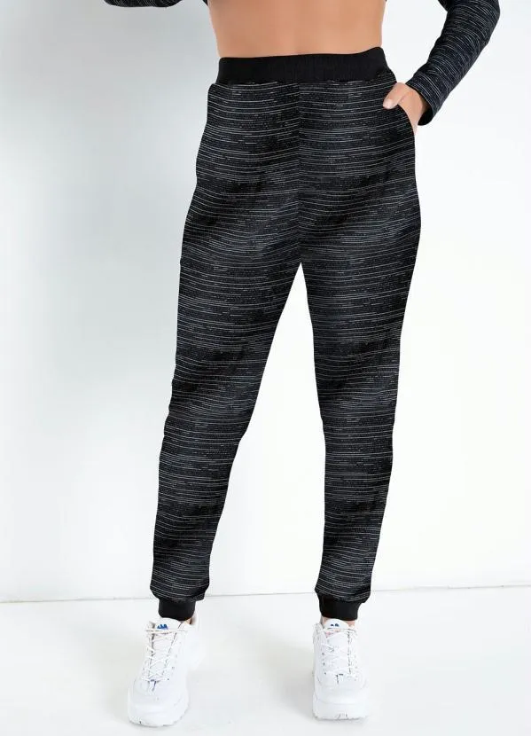 Moda Pop - Calça Jogger Preta com Bolsos 3