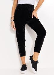 Cala Jogger Preta em Veludo