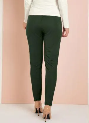 Moda Pop - Calça Jogger Verde Militar com Faixa na Frente - MODA POP