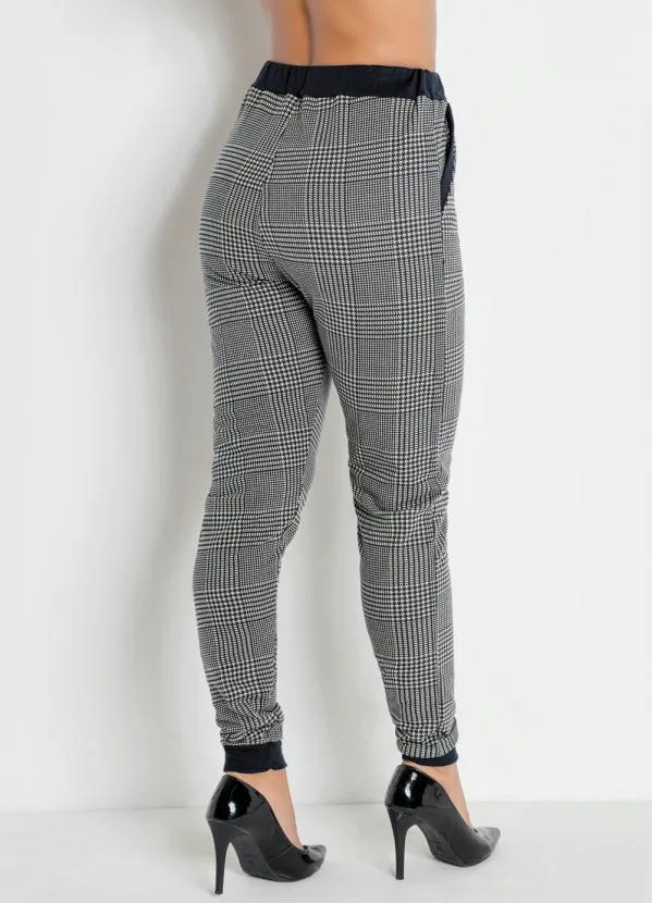 Moda Pop - Calça Jogger Xadrez com Bolsos Funcionais 7