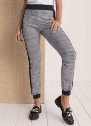 Cala Jogger Xadrez com Faixa nas Laterais