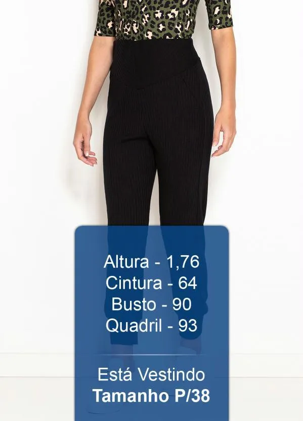 Maria Filó - Calça Jogging Canelada Mix de Listras Preta 5