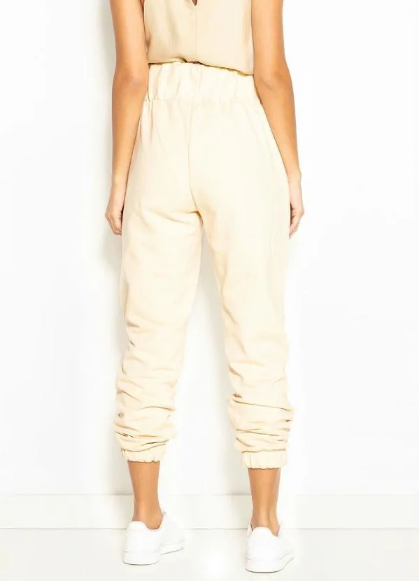 Colcci - Calça Jogging de Moletom Bege 2