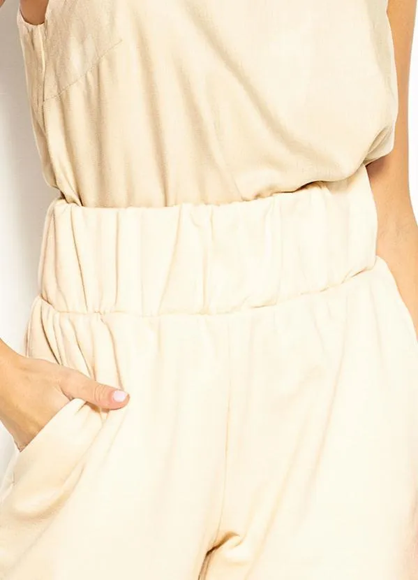 Colcci - Calça Jogging de Moletom Bege 8