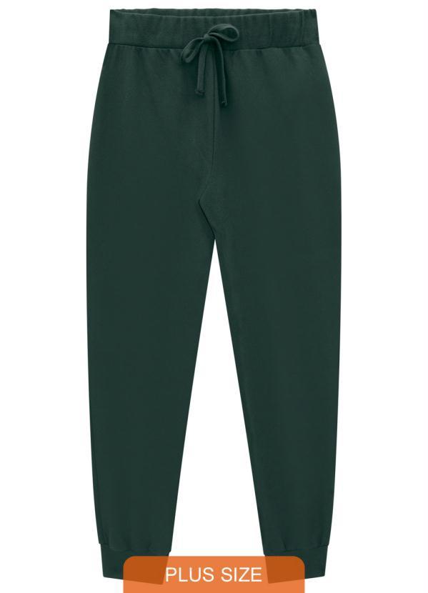 Lunender Mais Mulher - Calça Jogging Moletom Básica Verde